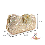 Chain Slung Rhinestone Handbag