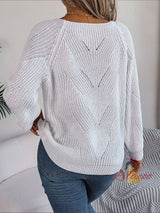 Leisure Square Button Lantern Sleeve Sweater