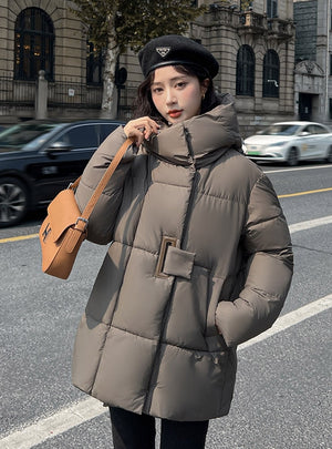 Thickened Hooded Warm Loose Cotton-padded Jacket