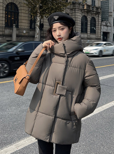 Thickened Hooded Warm Loose Cotton-padded Jacket