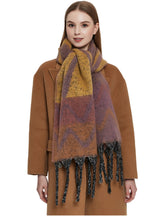 Thick Wavy Jacquard Coarse Fringed Scarf