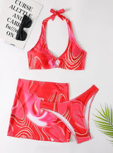 Short Skirt Split Swimsuit Three-piece Suit