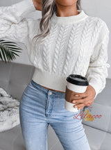 Twist Silm Waist Knit Navel Sweater