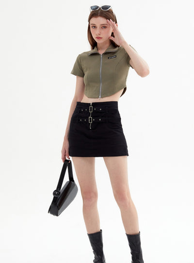 Slim Lapel Short-sleeved Shirt