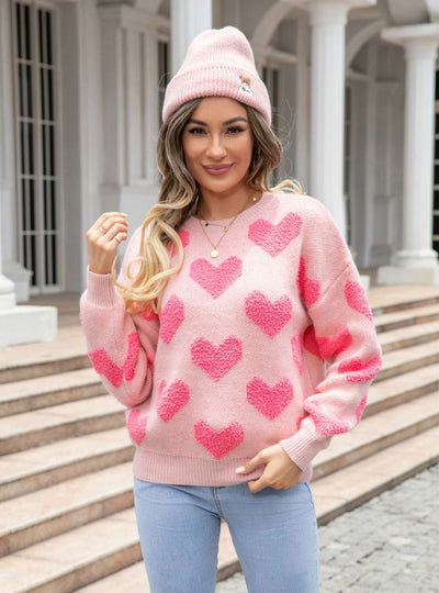 Love Round Neck Pullover Sweater