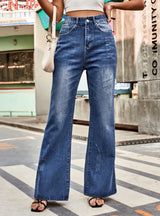 Mid-waist Micro-pull Denim Trousers Casual Pants