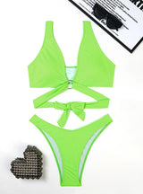 Solid Color Ring Pit Bikini