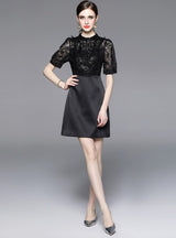 Heavy Industry Beaded Lace Slim Dress