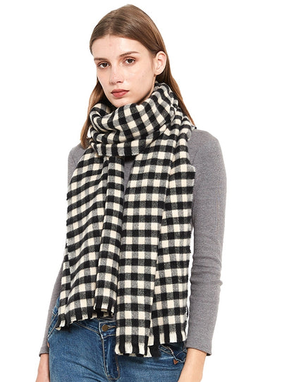 Cashmere-like Small Plaid Scarf