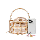 Chain Birdcage Pearl Handbag