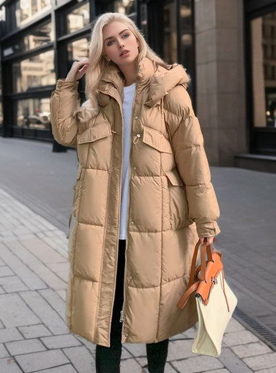 Loose Long Knee-length Cotton-padded Coat