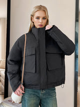 Thick and Loose Large Pocket Cotton-padded Jacket