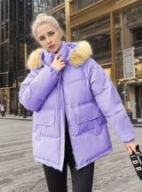 Loose Padded Hooded Cotton-padded Jacket Coat