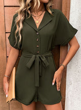 Summer Loose Short-sleeved Jumpsuit