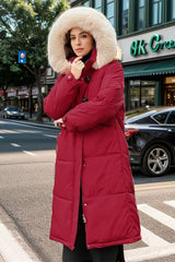 Long Cotton-padded Loose Down Jacket