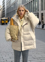 Loose HoodedCotton-padded Jacket Warm Coat