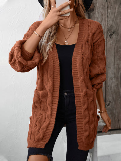 Twist Retro Loose Long Sweater Coat