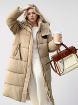 Long Hooded Cotton-padded Jacket Coat