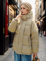 Hooded Loose Short Cotton-padded Coat