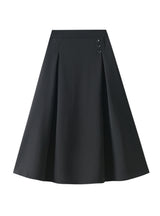 A-line Three-button High Waist Slim Skirt