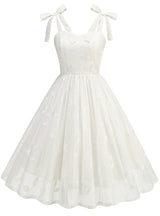 Suspender Embroidered Retro Hepburn Dress