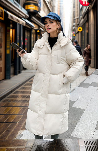 Long Loose Thickened Cotton-padded Jacket