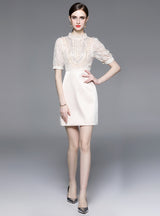 Heavy Industry Beaded Embroidery Slim Dress