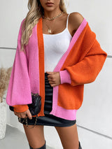 Casual Loose Long-sleeved Color Matching Sweater