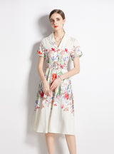 Retro Slim Hepburn Short Sleeve Dress