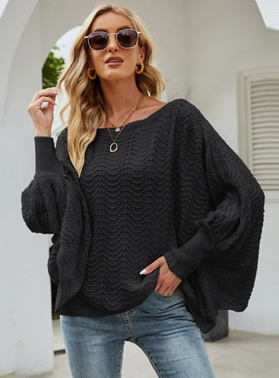 Loose Bat Sleeve Sweater