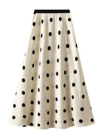 Summer Retro Acetic Acid Polka-dot Skirt