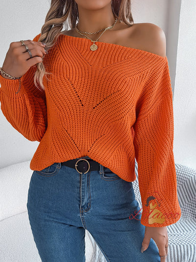 Leisure Hollow Long Sleeve Sweater