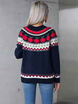 Christmas Printed Pullover Sweater