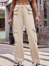 Multi-pocket Denim Overalls Pant