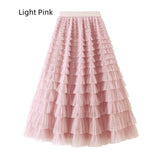 Women Mesh Cake Skirt