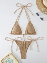 Sexy Split Long Rope Triangle Bikini