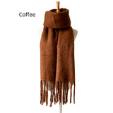 Thick Tassel Solid Color Thick Scarf