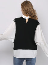 Women Long Sleeve Top Stitching