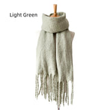 Thick Tassel Solid Color Thick Scarf