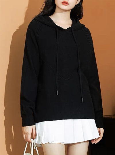 Pullover Drawstring Hooded Sweater