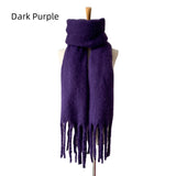 Thick Tassel Solid Color Thick Scarf