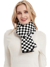 Black and White Checkered Scarf