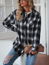 Casual Long Sleeve Loose Plaid Shirt