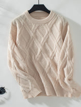 Loose Diamond Round Neck Sweater