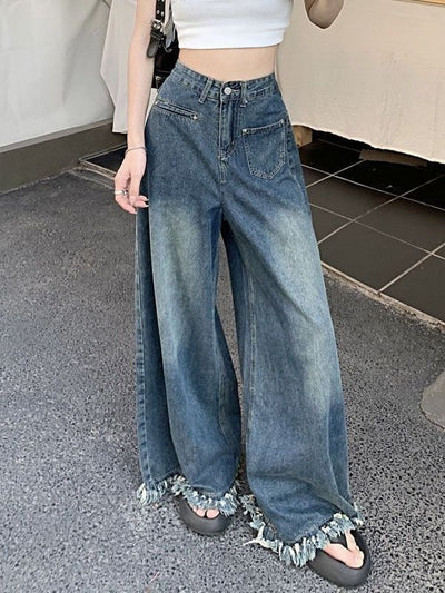 Loose High Waist Retro Wide Leg Jeans