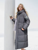 Cotton-padded Long Over the Knee Down Jacket