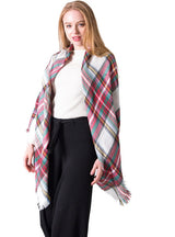 Colorful Plaid Double-sided Cashmere-like Plaid Scarf