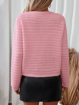 Single-breasted Round Neck Thick Round Neck Sweater