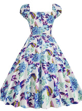 Printed Silm Waist Retro Hepburn Dress