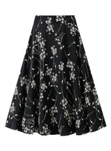 Floral Small Plum Blossom Print Skirt